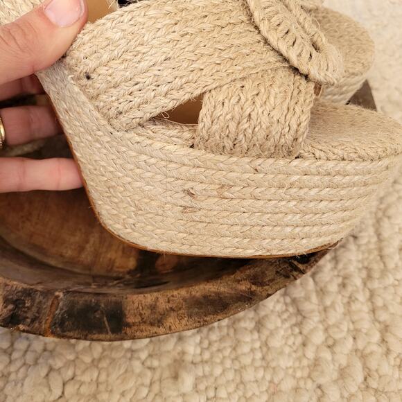 Castaner Amaia Platform Heels Espadrilles Woven Raffia Sz 9 - Picture 4 of 5